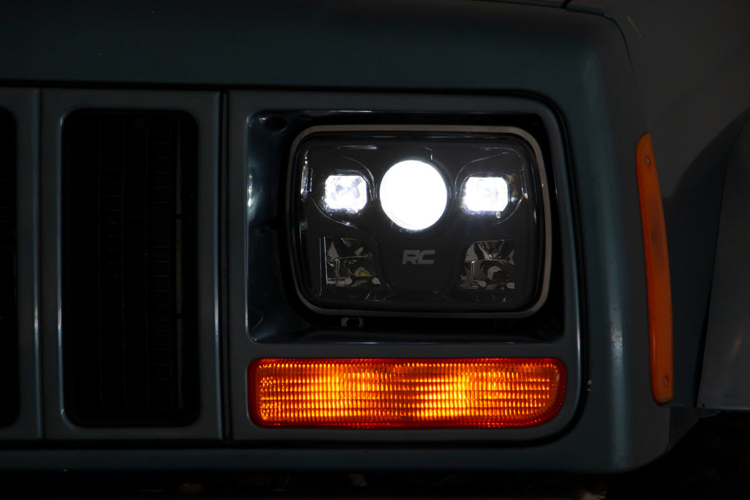 Rough Country RCH5200 Jeep 5X7 Inch LED Headlights Jeep Cherokee XJ Rough Country - Truck Part Superstore