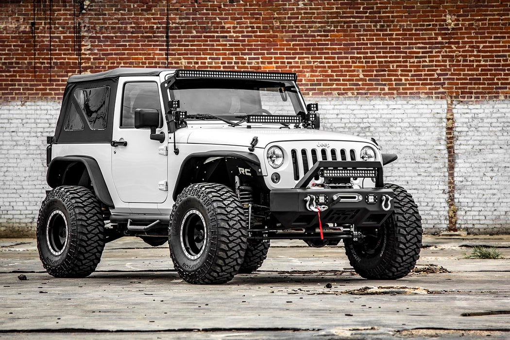 Rough Country RCJ0746 Jeep Wheel to Wheel Nerf Steps 07-11 JK Wrangler 2 Door Rough Country - Truck Part Superstore