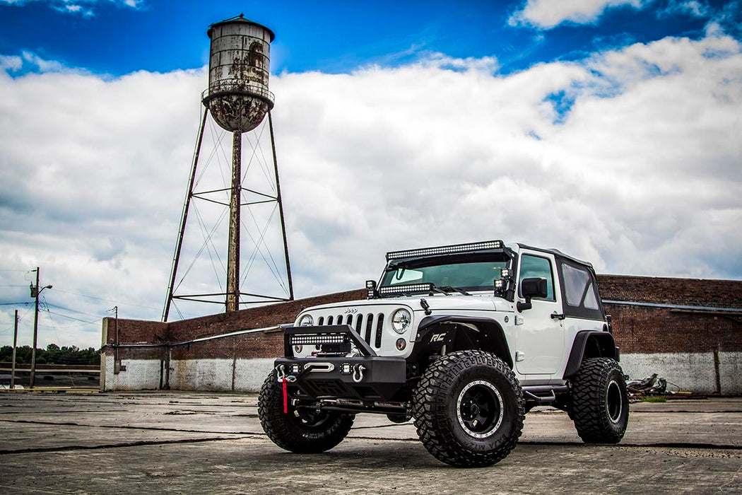 Rough Country RCJ1246 Jeep Wheel to Wheel Nerf Steps 12-18 Wrangler JK 2 Door Rough Country - Truck Part Superstore