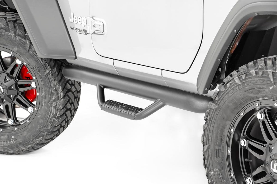 Rough Country RCJ1846 Jeep Wheel to Wheel Nerf Steps 18-20 JL Wrangler 2 Door Rough Country - Truck Part Superstore