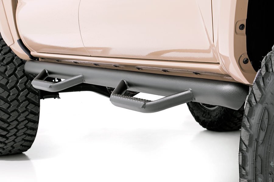 Rough Country RCT0580CC Toyota Wheel to Wheel Nerf Steps 05-20 Tacoma Double Cab 5 Foot Bed Rough Country - Truck Part Superstore