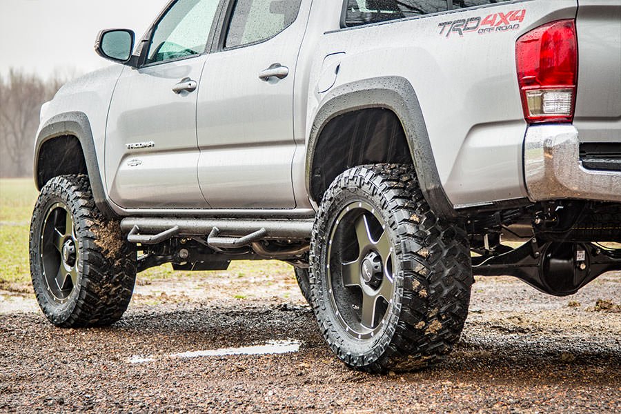 Rough Country RCT0580CC Toyota Wheel to Wheel Nerf Steps 05-20 Tacoma Double Cab 5 Foot Bed Rough Country - Truck Part Superstore