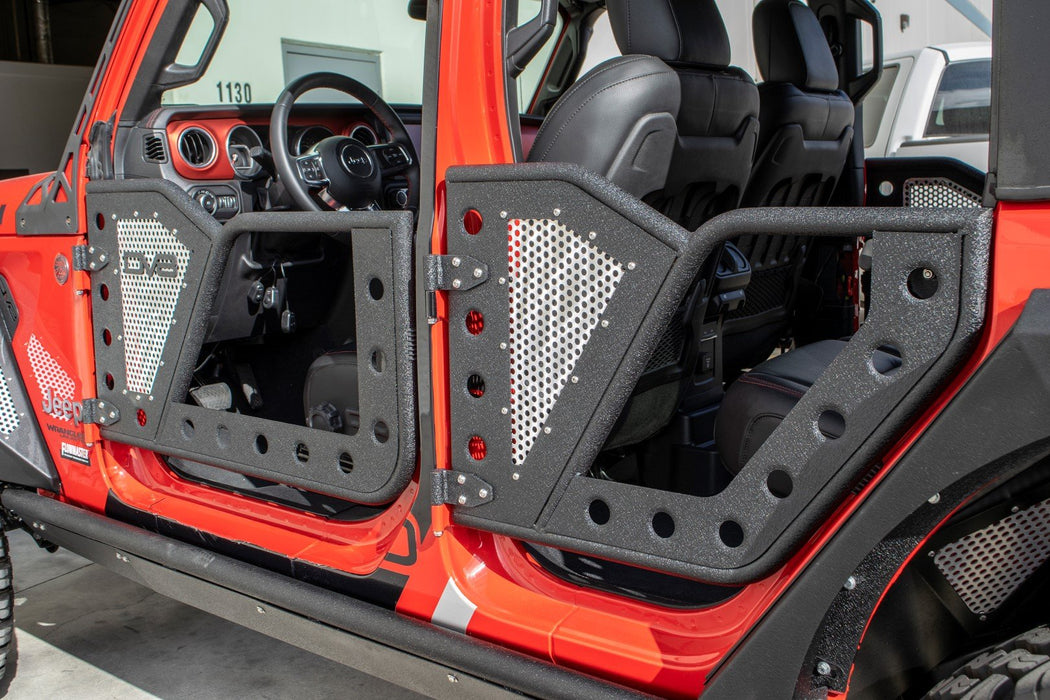 DV8 Offroad RDJL-01R Wrangler/Gladiator Rock Doors Rear Pair Mesh Screen For 18-21 Jeep Wrangler JL/20-21 Gladiator JT DV8 Offroad - Truck Part Superstore