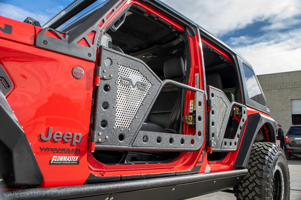 DV8 Offroad RDJL-01R Wrangler/Gladiator Rock Doors Rear Pair Mesh Screen For 18-21 Jeep Wrangler JL/20-21 Gladiator JT DV8 Offroad - Truck Part Superstore