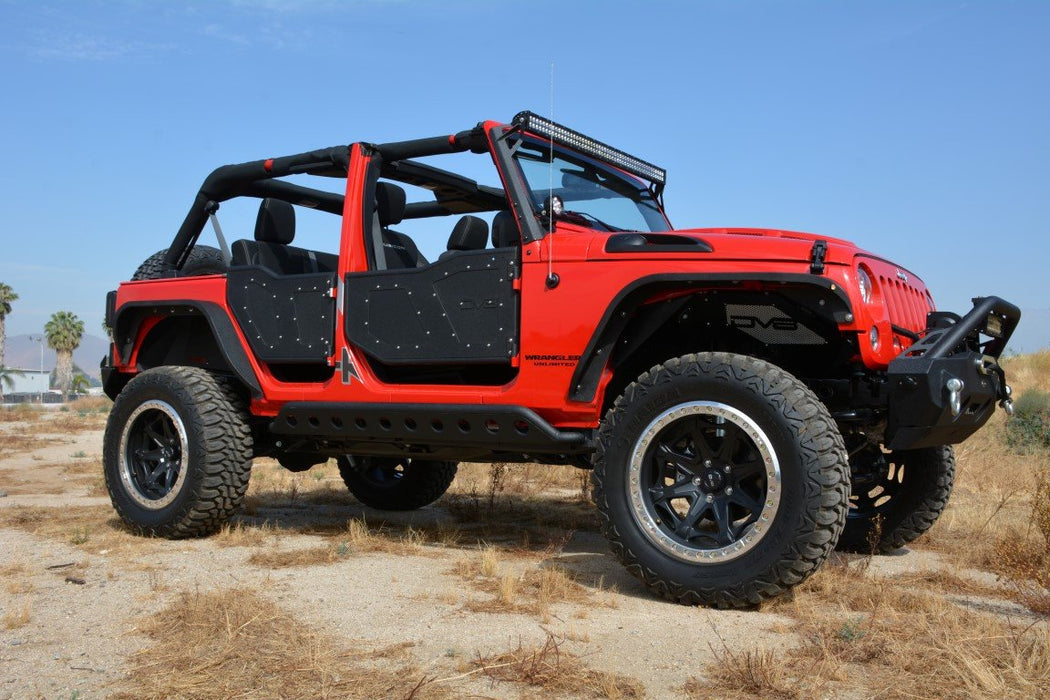 DV8 Offroad RDSTTB-01 Jeep JK Rock Doors 07-18 Wrangler JK 4 Door Set of 4 Plated DV8 Offroad - Truck Part Superstore