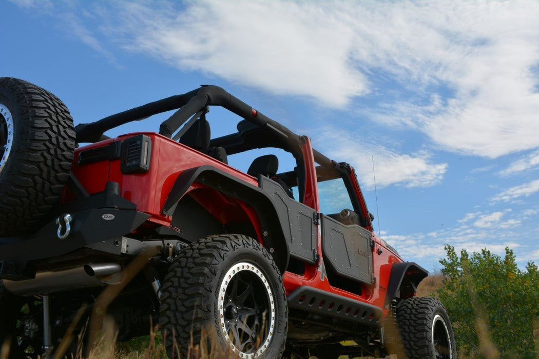 DV8 Offroad RDSTTB-01 Jeep JK Rock Doors 07-18 Wrangler JK 4 Door Set of 4 Plated DV8 Offroad - Truck Part Superstore