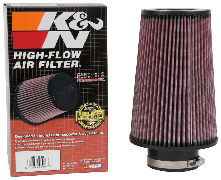 K&N RE-0810 Universal Clamp-On Air Filter - Truck Part Superstore