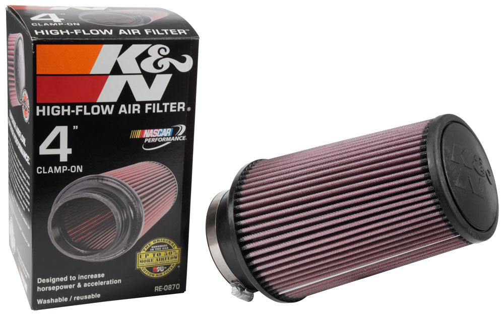 K&N RE-0870 Universal Clamp-On Air Filter - Truck Part Superstore