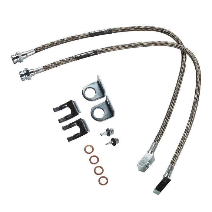 Rubicon Express RE15532 20 Inch Front Brake Line Set Stainless Steel Lifted Height of 4 Inch to 6 Inch For Use w/PN RE7003 Rubicon Express - Truck Part Superstore