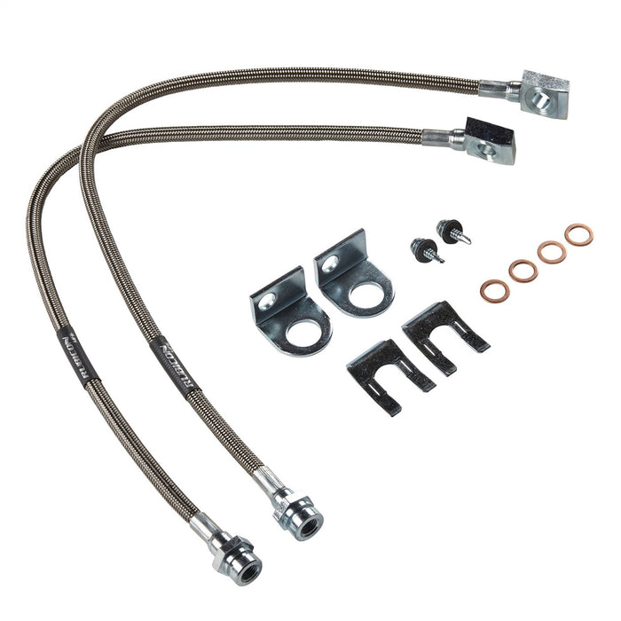 Rubicon Express RE15532 20 Inch Front Brake Line Set Stainless Steel Lifted Height of 4 Inch to 6 Inch For Use w/PN RE7003 Rubicon Express - Truck Part Superstore