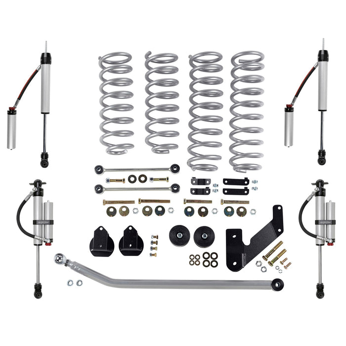 Rubicon Express RE7122MR 3.5 Inch Standard Progressive Coil Kit with Monotube Reservoir Shocks Jeep JK 2 Door Rubicon Express - Truck Part Superstore
