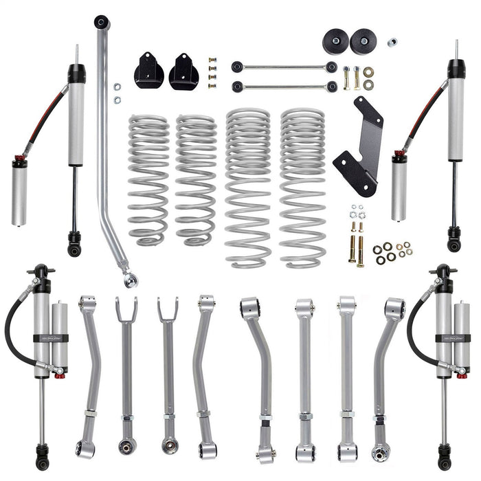 Rubicon Express RE7140PMR 2.5 Inch Super-Flex Kit with Monotube Reservoir Shocks Jeep JK 4 Door Rubicon Express - Truck Part Superstore