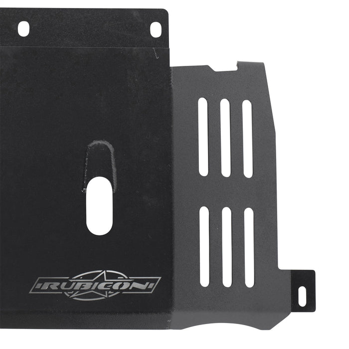 Rubicon Express REA1022 Transfer Case Skid Plate; Black Powder Coat; 3/16 in. Steel; - Truck Part Superstore