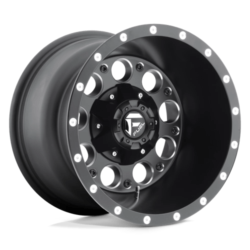 Fuel 1PC D52515008337 D525 15X10 6X5.5 MT-BLK-MIL -43MM - Truck Part Superstore