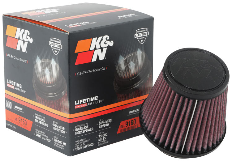 K&N RF-9160 Universal Clamp-On Air Filter - Truck Part Superstore