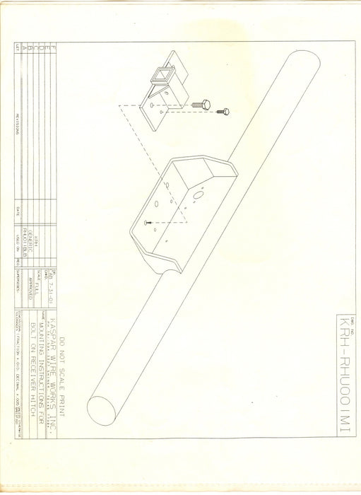 Ranch Hand RHU001BLB 2 in. Bolt-On Receiver Tube - Truck Part Superstore