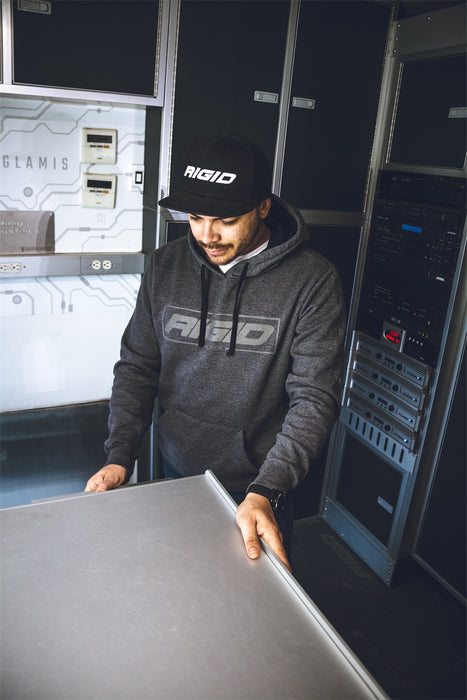 RIGID Industries 1062 RIGID Pull Over Hoodie, Established 2006, Charcoal, Medium - Truck Part Superstore