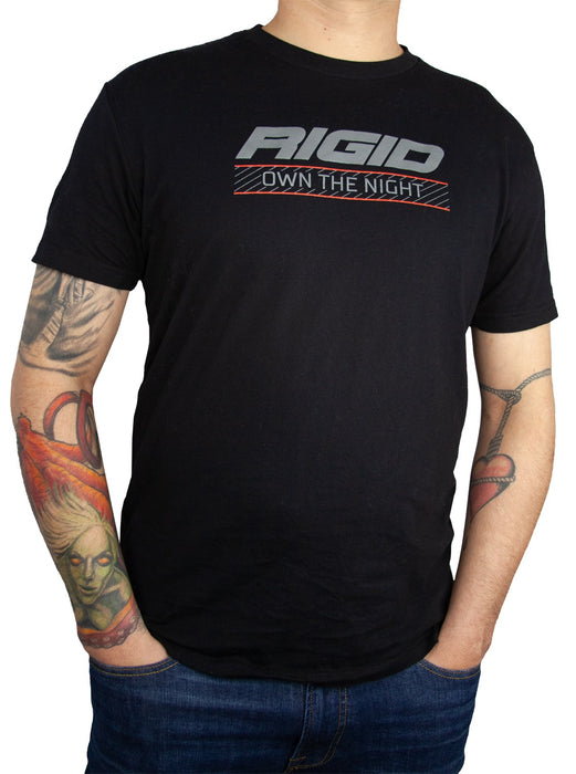 RIGID Industries 1059 RIGID T-Shirt, Own The Night, Black, Large - Truck Part Superstore