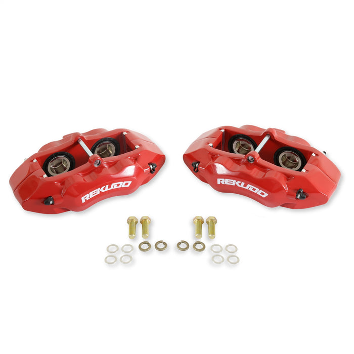 Lakewood RK400-12 Rekudo Caliper; Front; Red; W/REKUDO Logo; - Truck Part Superstore
