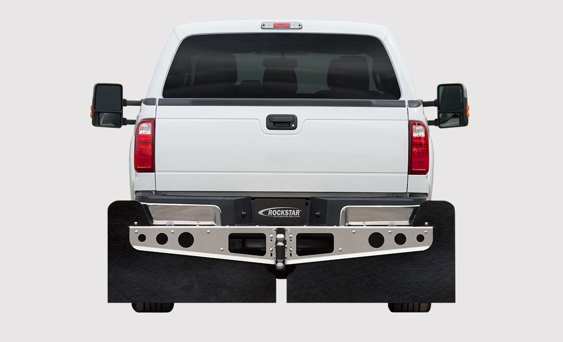 ROCKSTAR Mud Flaps A10201212 ROCKSTAR Hitch Mounted Mud Flaps - Truck Part Superstore