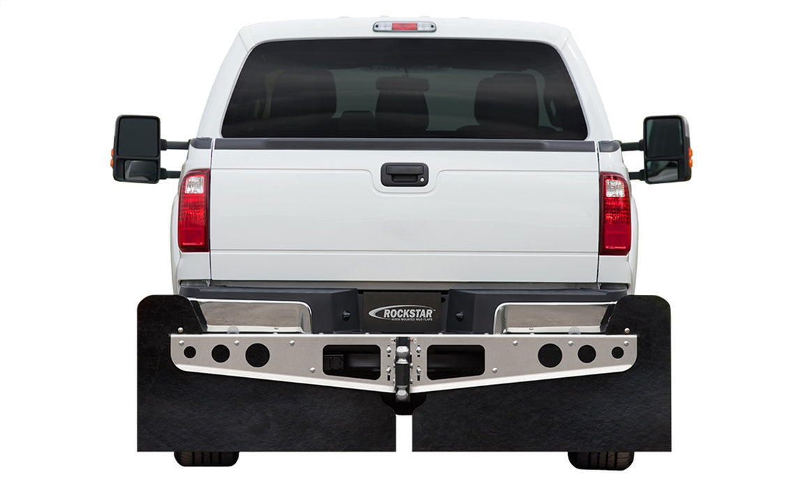 ROCKSTAR Mud Flaps A10400212 ROCKSTAR 2XL Hitch Mount Mud Flaps with Aluminum Frame and Stabilizer Plate - Truck Part Superstore