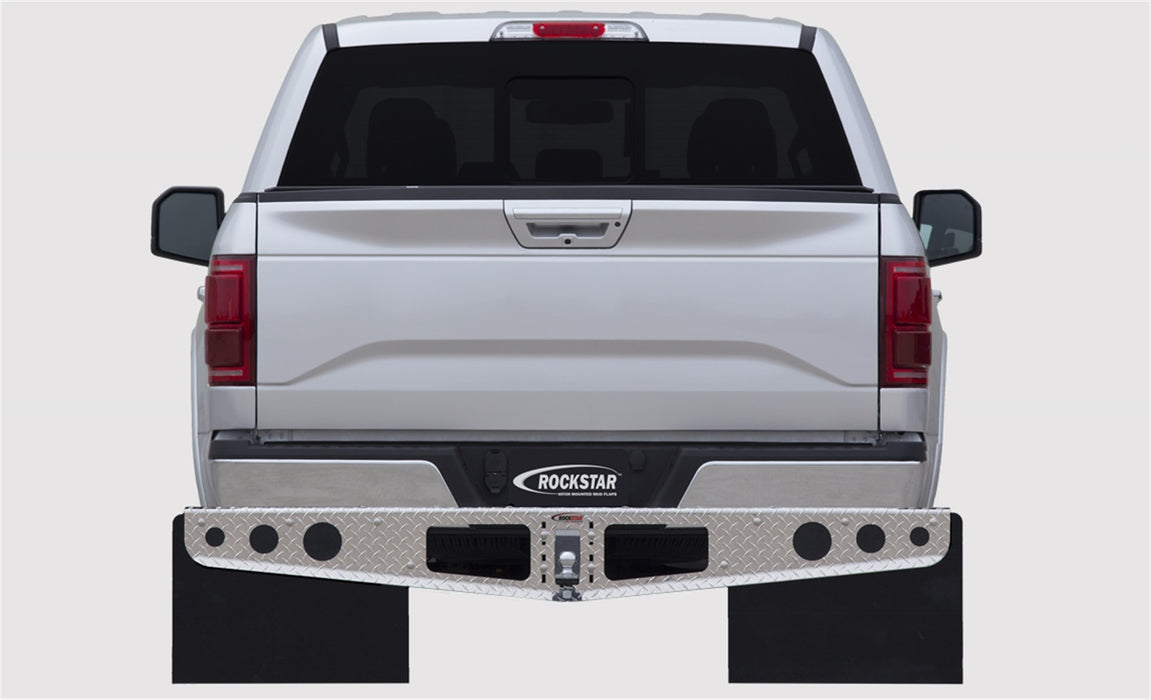 ROCKSTAR Mud Flaps A1020032 ROCKSTAR Hitch Mount Mud Flaps with Aluminum Frame and Stabilizer Plate - Truck Part Superstore