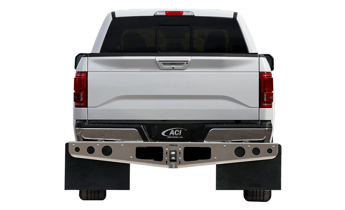 ROCKSTAR Mud Flaps A1020071 ROCKSTAR Hitch Mount Mud Flaps with Aluminum Frame and Stabilizer Plate - Truck Part Superstore