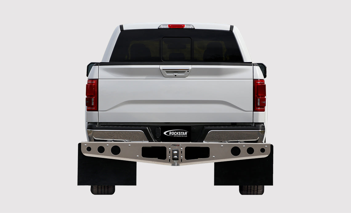 ROCKSTAR Mud Flaps A1020121 ROCKSTAR Hitch Mounted Mud Flaps - Truck Part Superstore