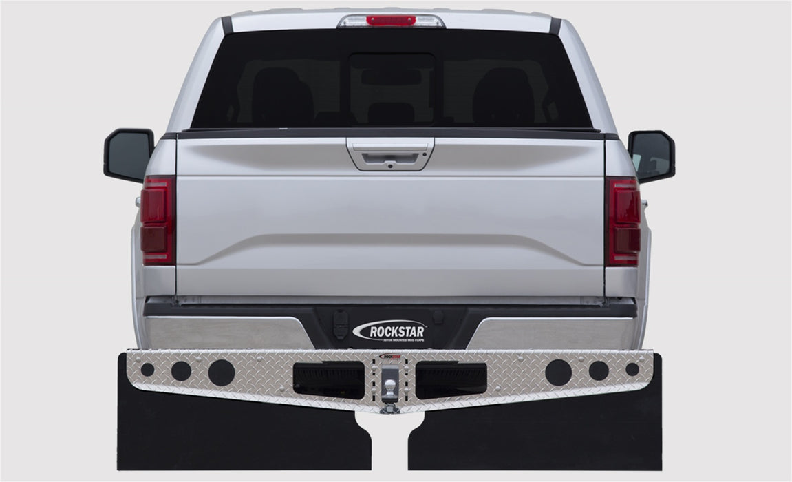 ROCKSTAR Mud Flaps A10400421 ROCKSTAR XL Hitch Mount Mud Flaps with Aluminum Frame and Stabilizer Plate - Truck Part Superstore