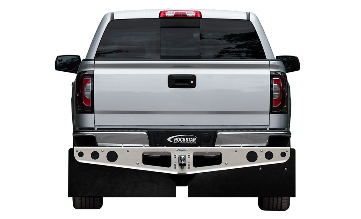 ROCKSTAR Mud Flaps A10400111 ROCKSTAR XL Hitch Mount Mud Flaps with Aluminum Frame and Stabilizer Plate - Truck Part Superstore