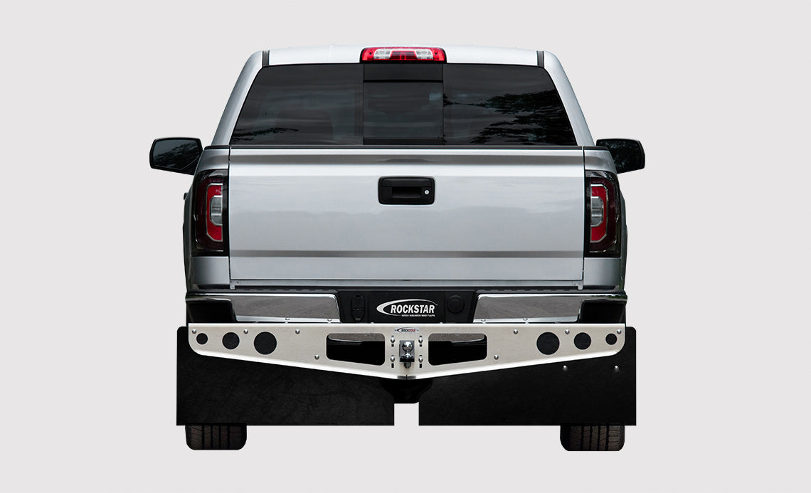 ROCKSTAR Mud Flaps A10400611 ROCKSTAR Hitch Mounted Mud Flaps; 19-ON Ram 2500, 3500; Smooth Mill - Truck Part Superstore