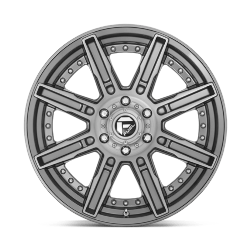 Fuel 1PC D71020007547 D710 20X10 5X5.0 BRSH-GNMTL-TTC -18MM - Truck Part Superstore