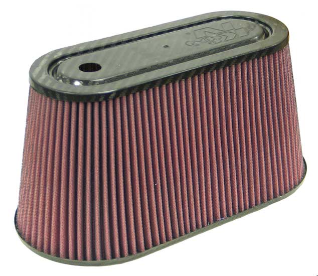 K&N RP-5070 Universal Air Filter - Carbon Fiber Top and Base - Truck Part Superstore