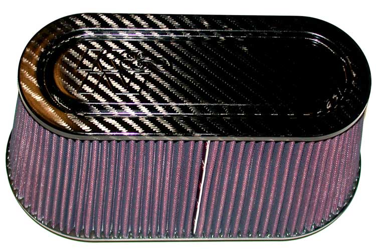 K&N RP-5115 Universal Air Filter - Carbon Fiber Top & Base - Truck Part Superstore