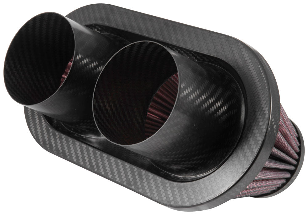 K&N RP-6101 Universal Air Filter - Carbon Fiber Top - Truck Part Superstore