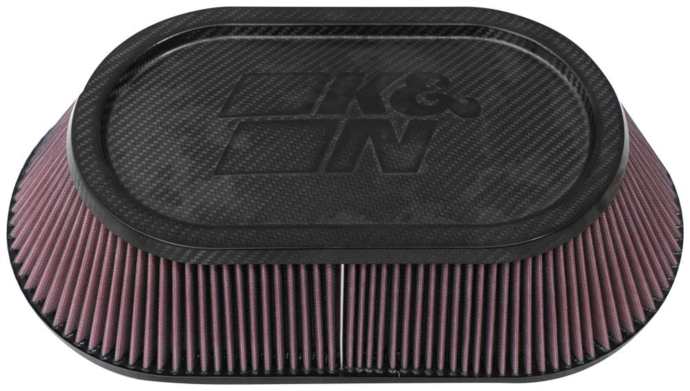 K&N RP-6103 Universal Air Filter - Carbon Fiber Top - Truck Part Superstore