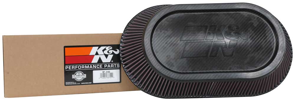 K&N RP-6103 Universal Air Filter - Carbon Fiber Top - Truck Part Superstore