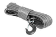 Rough Country RS117 Synthetic Rope 85 Feet Rated Up to 16,000 Lbs 3/8 Inch Includes Clevis Hook and Protective Sleeve Grey Rough Country - Truck Part Superstore