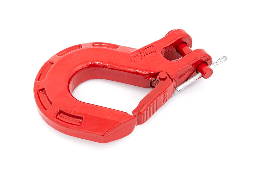 Rough Country RS129 Forged Clevis Hook Red Fits 5/16 - 3/4 Inch D-Rings Fits 1 Inch Winch Ropes Rough Country - Truck Part Superstore