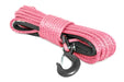Rough Country RS136 Synthetic Rope 85 Feet Rated Up to 16,000 Lbs 3/8 Inch Includes Clevis Hook and Protective Sleeve Pink Rough Country - Truck Part Superstore