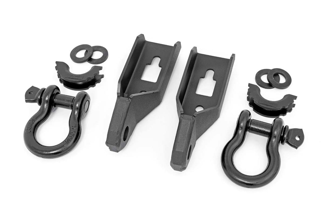 Rough Country RS158 Ford Tow Hook to Shackle Conversion Kit w/D-Ring & Rubber Isolators 09-20 F-150 Rough Country - Truck Part Superstore