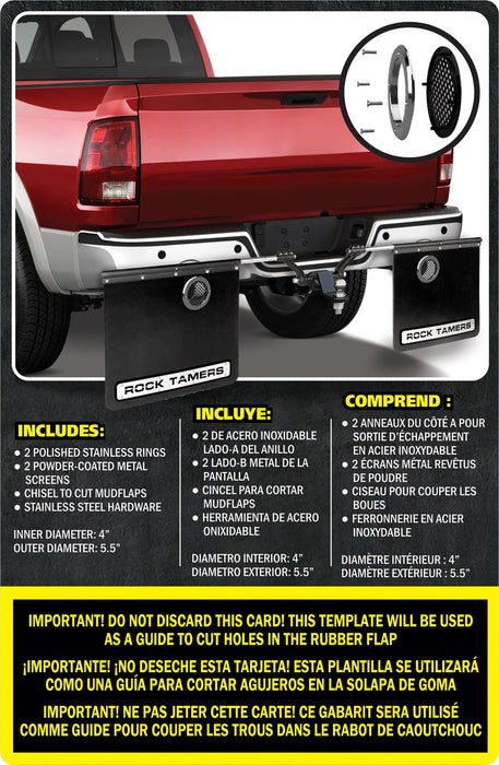 Rock Tamers RT200 Rock Tamers Accessories; Exhaust Outlet; 2 Pack; - Truck Part Superstore