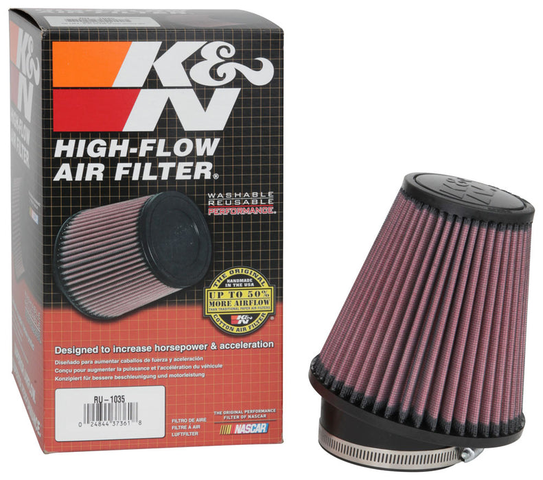K&N RU-1035 Universal Clamp-On Air Filter - Truck Part Superstore
