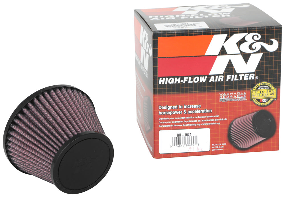 K&N RU-1624 Universal Clamp-On Air Filter - Truck Part Superstore