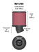 K&N RU-1750 Universal Clamp-On Air Filter - Truck Part Superstore