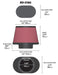 K&N RU-2780 Universal Clamp-On Air Filter - Truck Part Superstore