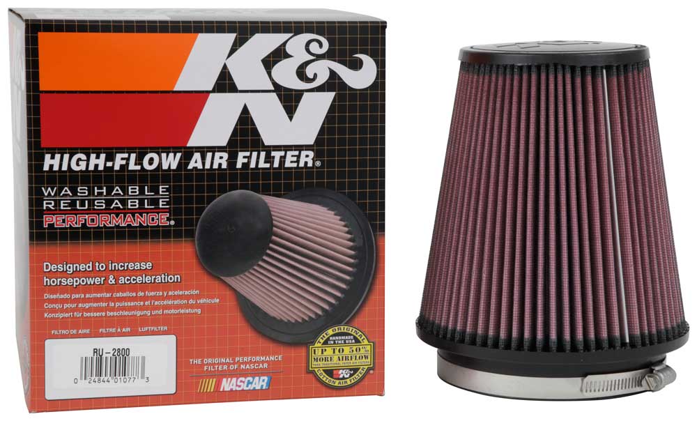 K&N RU-2800 Universal Clamp-On Air Filter - Truck Part Superstore