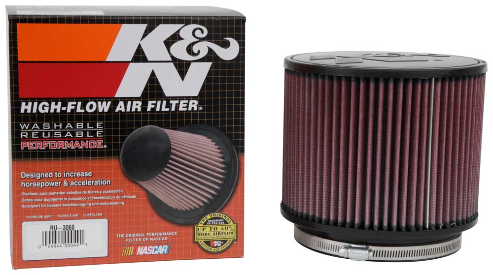 K&N RU-3060 Universal Clamp-On Air Filter - Truck Part Superstore