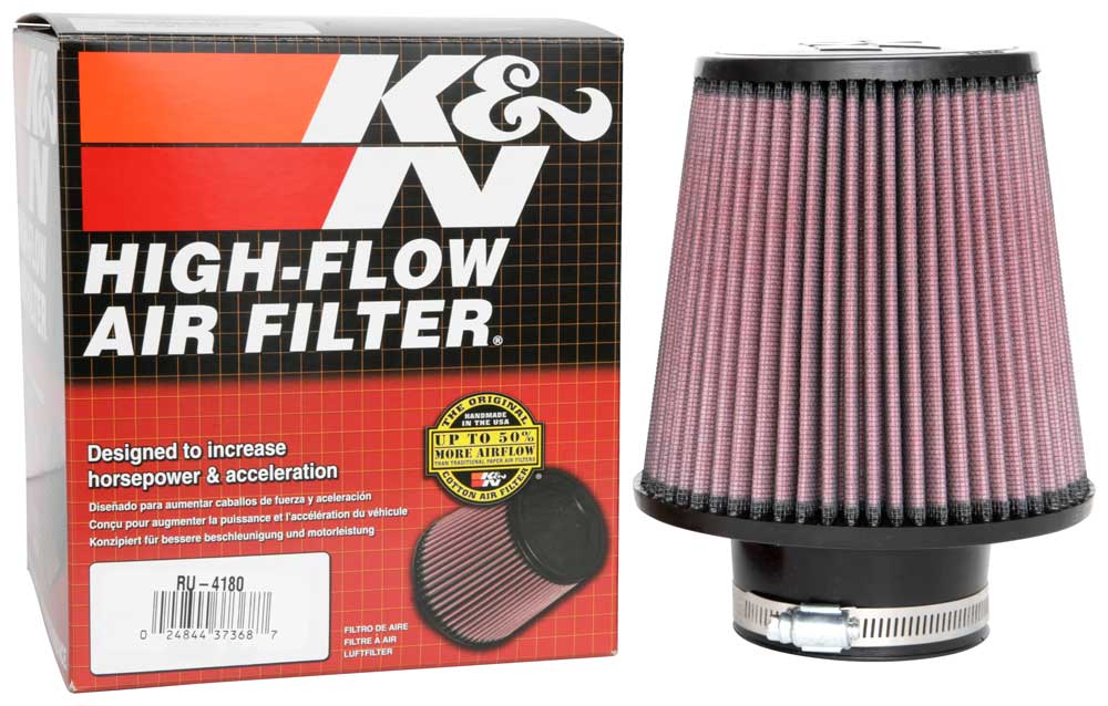 K&N RU-4180 Universal Clamp-On Air Filter - Truck Part Superstore