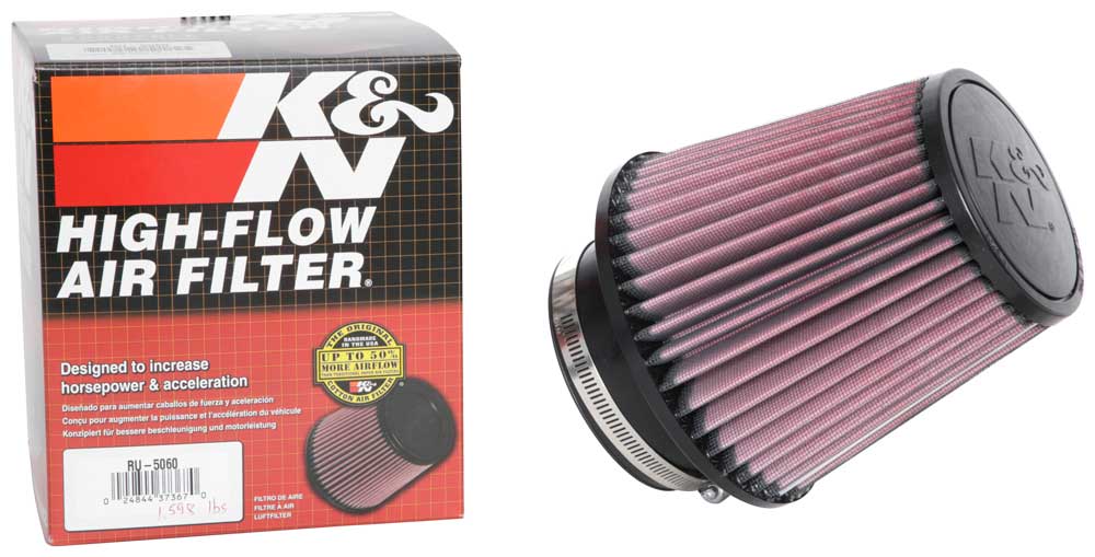 K&N RU-5060 Universal Clamp-On Air Filter - Truck Part Superstore